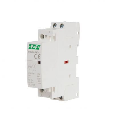 Stycznik modułowy montaż na szynie styki 2Z 25A 24V DC ST25-20-24DC F&F (ST25-20-24DC)